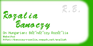 rozalia banoczy business card